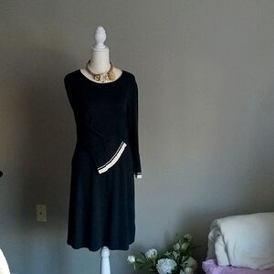 Adrienne Vittadini merino wool dress gray